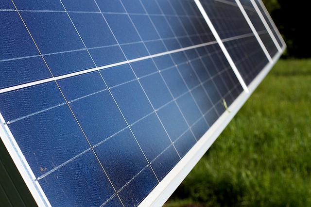 close up solar panel