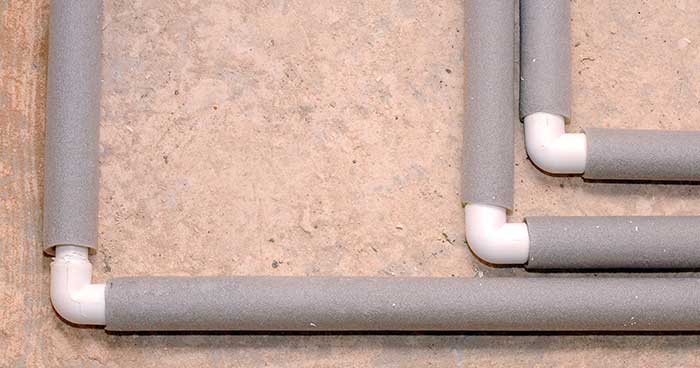 Any pipes that run outside or in your basement need to have insulation.