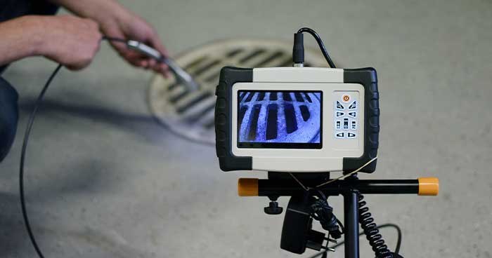 At Bell Brothers, we use cameras to inspect your pipes.