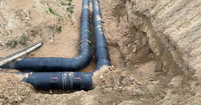 Repiping a home means you're replacing all the pipes in your home, including the ones in the picture.