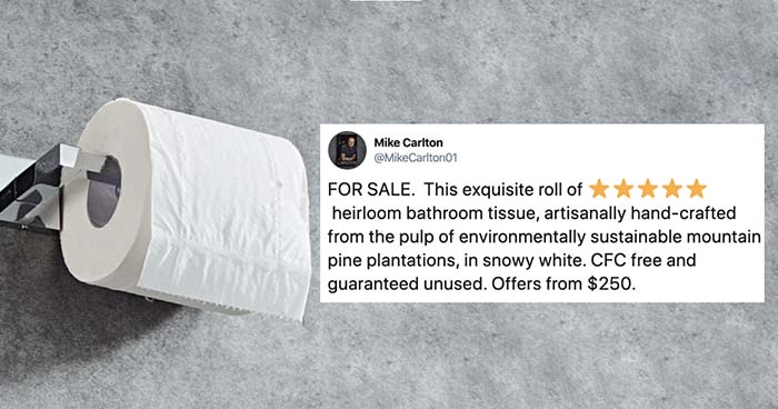 Image: tweet and meme about the great TP shortage of 2020.