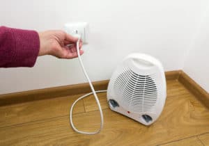 plugging in a space heater